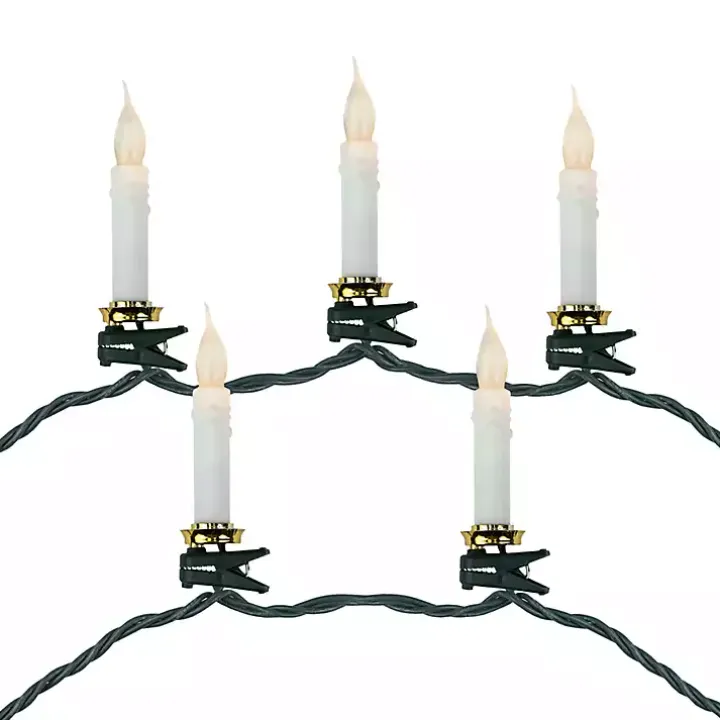 Flickering LED Clip on Candle Christmas Lights