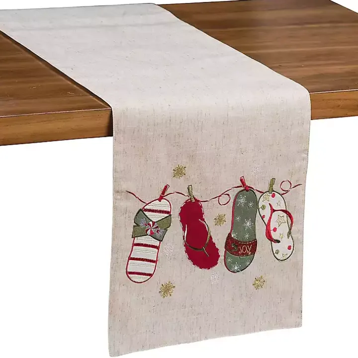 Flip Flop Christmas Table Runner