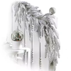 Flocked Weeping Noble Fir Garland