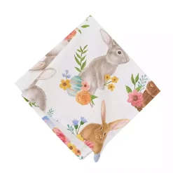 Floral Bunnies Napkins, Set of 6