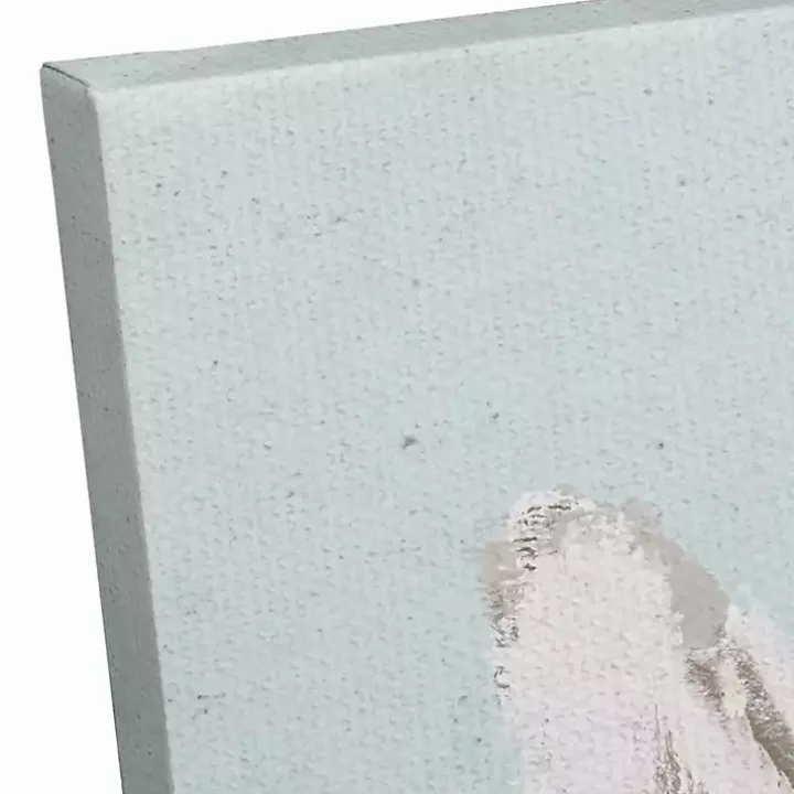 Floral Bunny Couple Canvas Art Print