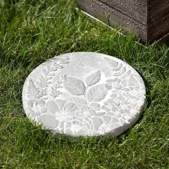 Floral Cement Stepping Stone