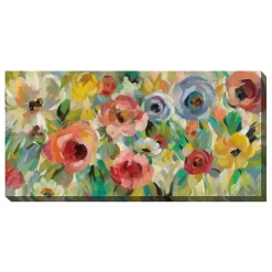 Floral Charades Outdoor Canvas Art Print