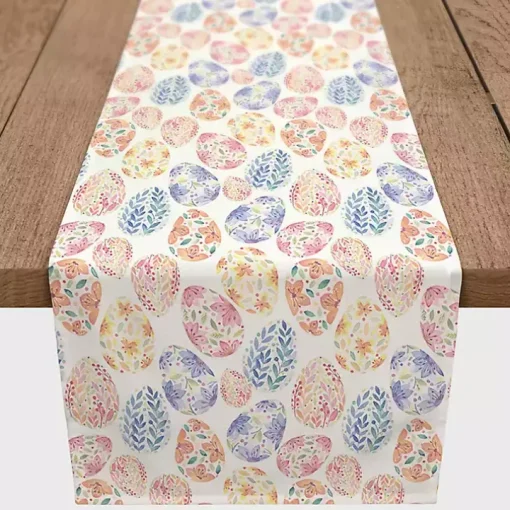 Floral Easter Eggs Table Runner, 72 in.
