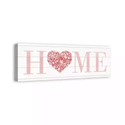 Floral Heart Home Canvas Art Print