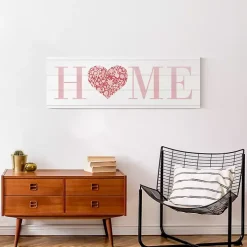 Floral Heart Home Canvas Art Print