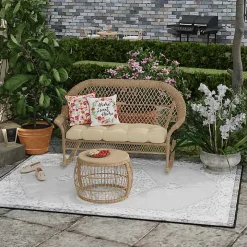 Floral Home Sweet Home Outdoor Pillow