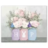 Floral Mason Jars Hop Canvas Art Print