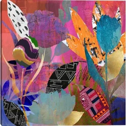 Flower Power Canvas Art Print, 35x35 in.