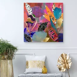 Flower Power Canvas Art Print, 35x35 in.