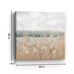 Flower Wheat Shore Canvas Art Print, 30x30 in.