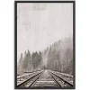 Forest Railway Framed Giclee Canvas Art Print