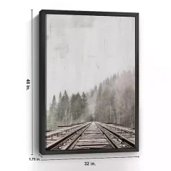Forest Railway Framed Giclee Canvas Art Print