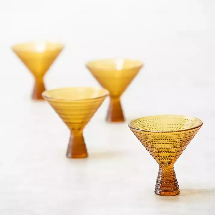 Fortessa Amber Jupiter Martini Glasses, Set of 4