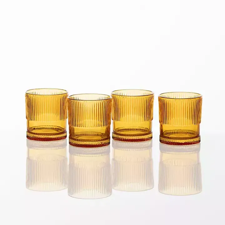 Fortessa Amber NoHo Short Glasses, Set of 4