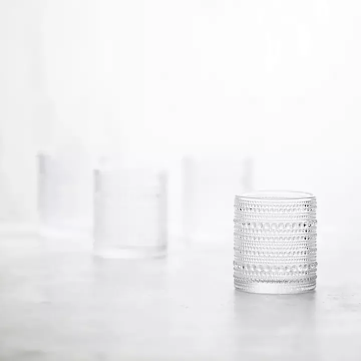 Fortessa Clear Bead Short Glasses, Set of 6