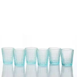 Fortessa Pool Blue Malcolm Short Glasses, Set of 6