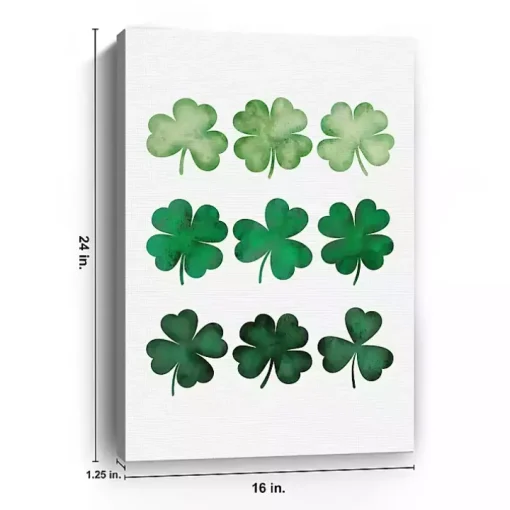 Four Leaf Clovers Canvas Art Print
