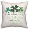 Four-Leaf Clover Throw Pillow