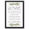 Framed Night Before Christmas Canvas Wall Plaque