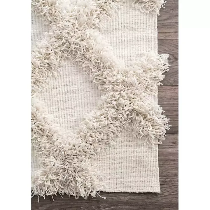 Francis Shaggy Diamond Trellis Area Rug, 5x8