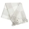 Franklin Light Gray Buffalo Check Throw