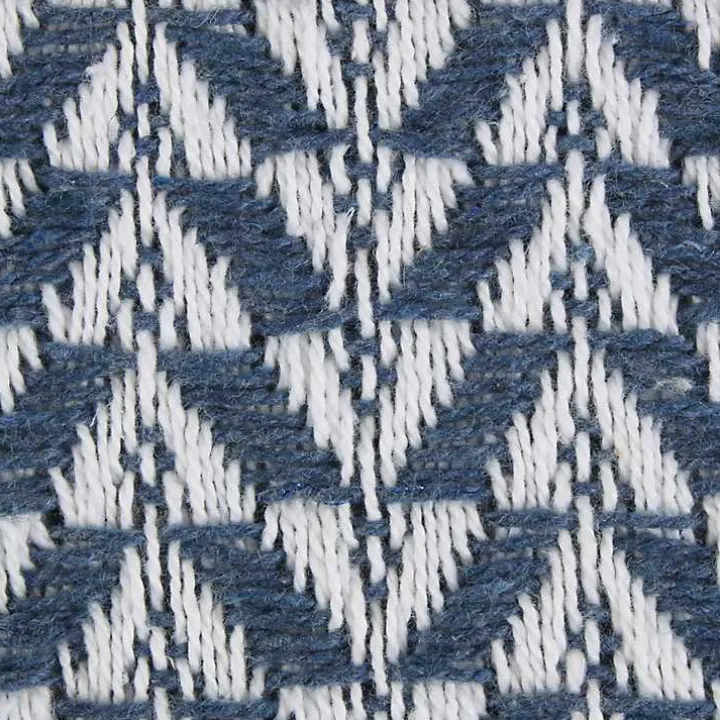 French Blue and White Arrowhead Throw