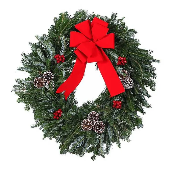 Fresh Cut Fraser Fir Blue Ridge Mountain Wreath