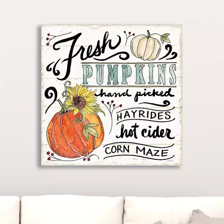 Fresh Harvest Pumpkins Canvas Art Print