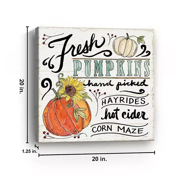 Fresh Harvest Pumpkins Canvas Art Print