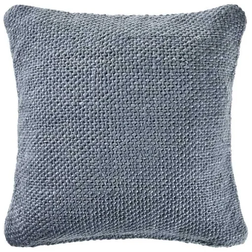 Frost Blue Woven Accent Pillow