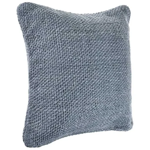 Frost Blue Woven Accent Pillow