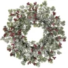 Frosted Berries and Grape Leaves Mini Wreath
