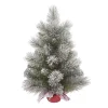 Frosted Christmas Tree Arrangement in Red Bag