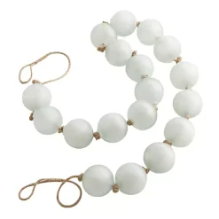 Frosted Light Teal Glass Bead Garland