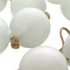 Frosted Light Teal Glass Bead Garland