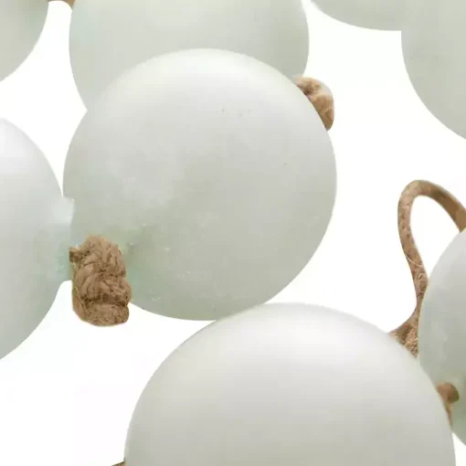 Frosted Light Teal Glass Bead Garland