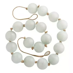 Frosted Light Teal Glass Bead Garland