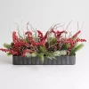 Frosted Pine Red Berry Christmas Arrangement