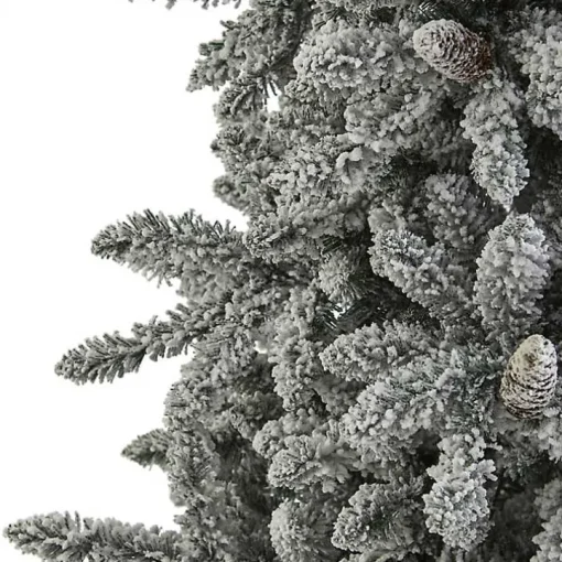7.5 ft. Flocked Livingston Fir Pine Christmas Tree