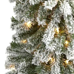 6 ft. Flocked Pre-Lit Alpine Christmas Tree
