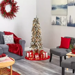 5 ft. Flocked Pre-Lit Grand Alpine Christmas Tree