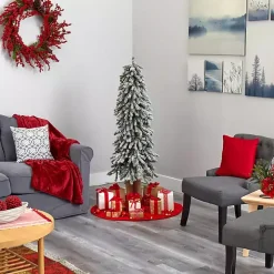 5 ft. Flocked Pre-Lit Grand Alpine Christmas Tree