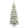7.5 ft. Flocked Slim Pacific Pine Christmas Tree