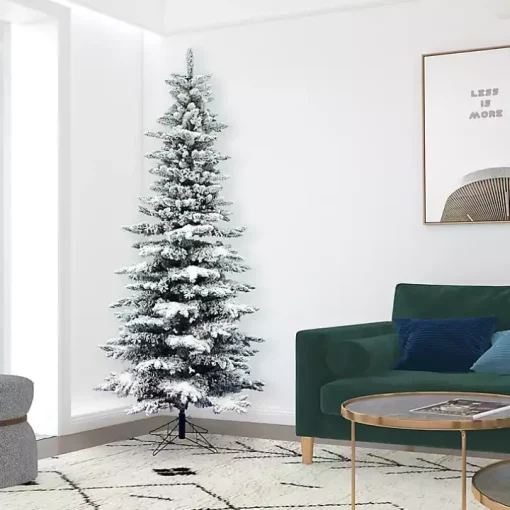 7.5 ft. Flocked Slim Utica Fir Christmas Tree
