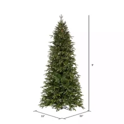 9 ft. Pre-Lit Douglas Fir Slim Christmas Tree