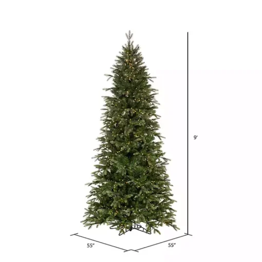 9 ft. Pre-Lit Douglas Fir Slim Christmas Tree
