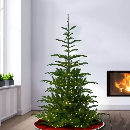 6.5 ft. Pre-Lit Feel Real Norwegian Christmas Tree