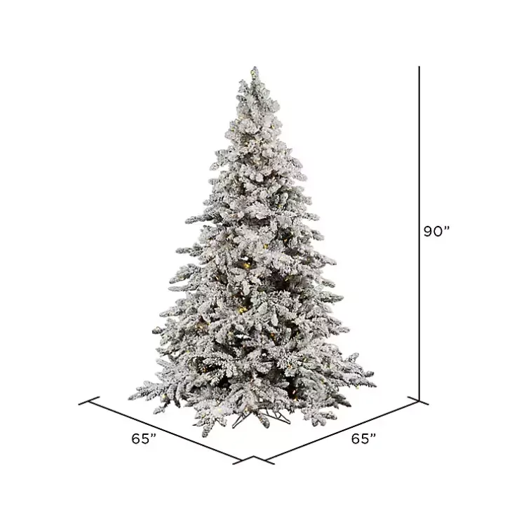 7.5 ft. Pre-Lit Flocked Utica Fir Christmas Tree