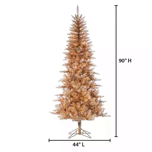 7.5 ft. Pre-Lit Gold Tinsel Christmas Tree